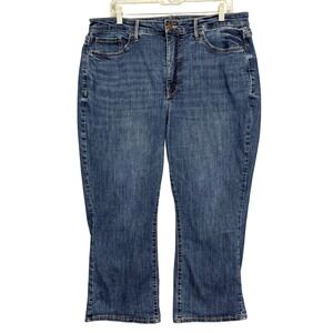 NYDJ Jeans Womens 16WP Blue Billie Mini Boot Slimming Cool Embrace Petites Plus